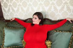 Xenia Wood Massive Tits Red Dress 011
